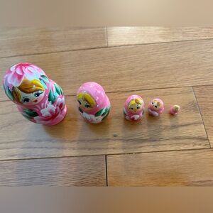 Pink Floral Nesting Dolls